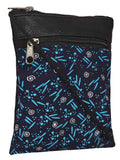 Modish Printed Canvas & PU Sling Bag