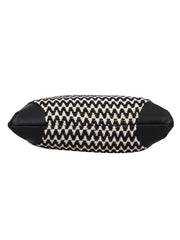 Chevron Cotton Jacquard & PU Shoulder Bag