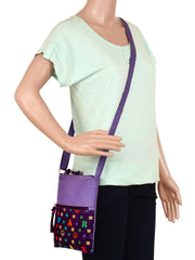 La Borsa Alphabet Print Canvas Sling Bag