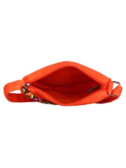 La Borsa Alphabet Print Canvas Sling Bag