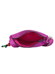 La Borsa Alphabet Print Canvas Sling Bag