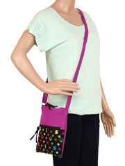 La Borsa Alphabet Print Canvas Sling Bag
