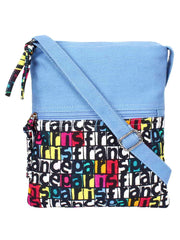 La Borsa Alphabet Print Canvas Sling Bag