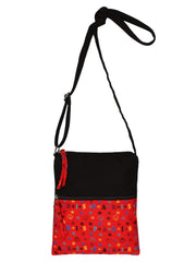 La Borsa Alphabet Print Canvas Sling Bag