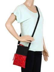 La Borsa Alphabet Print Canvas Sling Bag