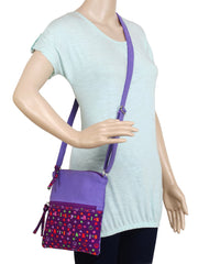 La Borsa Alphabet Print Canvas Sling Bag