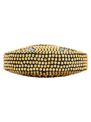 Jewel Gold & Silver Metal Clutch