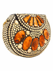 Jewel Gold Metal Clutch