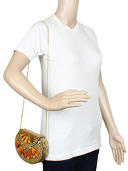Jewel Gold Metal Clutch