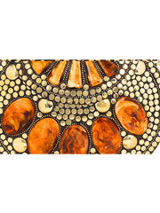 Jewel Gold Metal Clutch