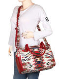 Ikkat Jacquard And Cotton Handbag