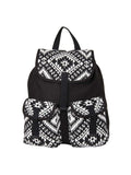 Monochrome Canvas Printed Backpack