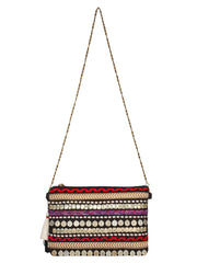 Glitzy Canvas Sling Bag