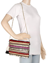 Glitzy Canvas Sling Bag