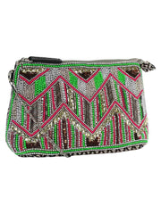 Diamondus Beaded Jacquard Cotton Sling bag