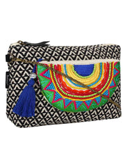 Trendy Cotton Jacquard Sling Bag