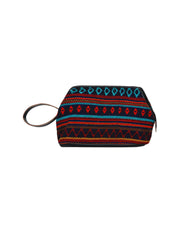 Geomat Jacquard PU Cosmetic Vanity Bag