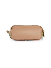 Fleecy Jacquard PU Cosmetic Vanity Bag