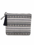 Jacquard & Cotton Canvas Striped Vanity Bag