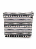 Jacquard & Cotton Canvas Striped Vanity Bag