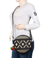 Discoid Cotton Jacquard Sling Bag