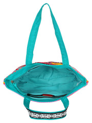 Fleecy Jacquard and Cotton Handbag