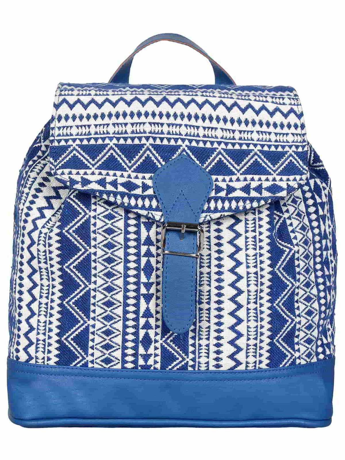 Flock Jacquard Canvas & leatherette Backpack