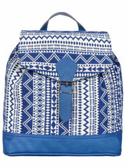 Flock Jacquard Canvas & leatherette Backpack