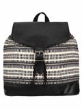 Chevron Cotton Jacquard & PU Backpack