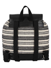 Chevron Cotton Jacquard & PU Backpack