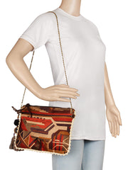 Abstract Canvas Sling Bag