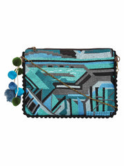 Abstract Canvas Sling Bag