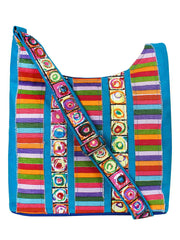 Motley Striped Cotton Sling Bag