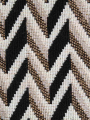 Chevron Cotton Jacquard & Pu Tote Bag