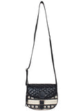 Swanky Cotton Jacquard And Leatherette Sling Bag