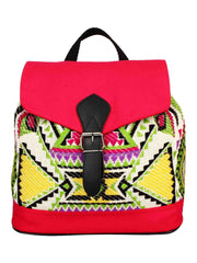 Nava Geometric Jacquard Backpack