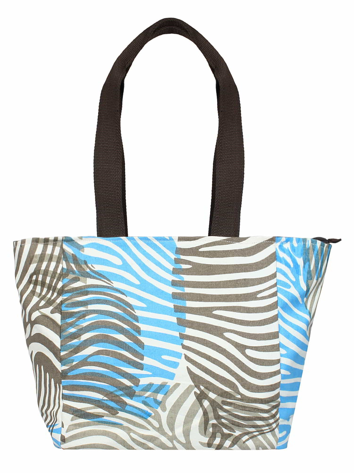 Zebra Canvas Shopping Bag
