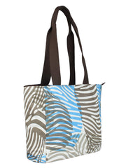 Zebra Canvas Shopping Bag