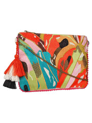 Abstract Canvas Sling Bag