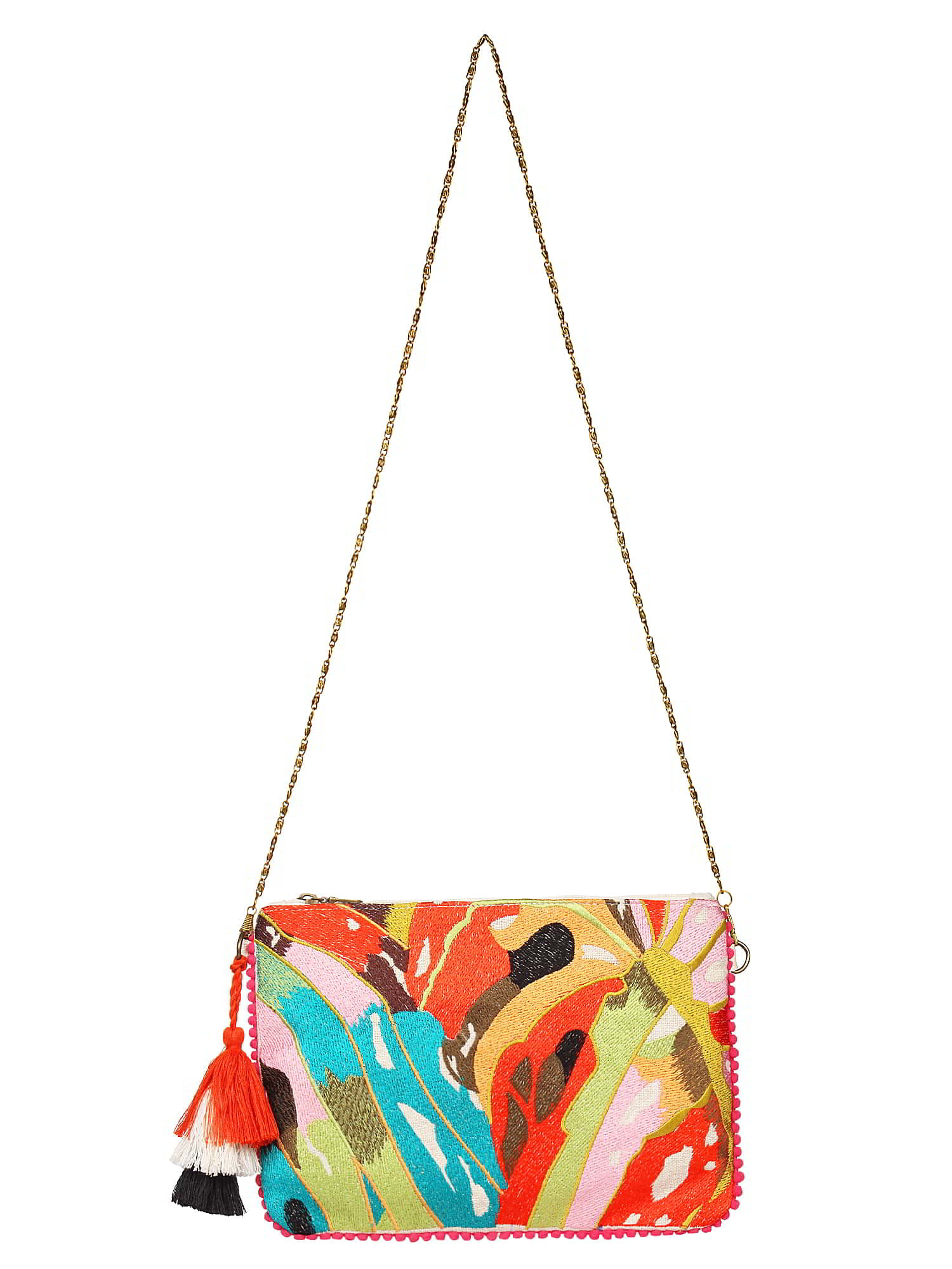 Abstract Canvas Sling Bag