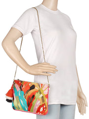 Abstract Canvas Sling Bag