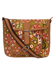 Classic Canvas & Pu Sling Bag