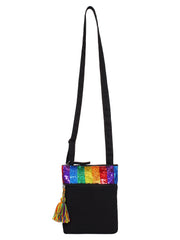 Glitzy Cotton Canvas Sling Bag