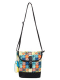 Geomat Digital Printed Canvas & Pu Sling Bag