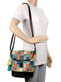 Geomat Digital Printed Canvas & Pu Sling Bag