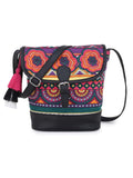 Geomat Digital Printed Canvas & Pu Sling Bag