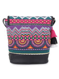 Geomat Digital Printed Canvas & Pu Sling Bag