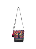 Geomat Digital Printed Canvas & Pu Sling Bag
