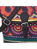 Geomat Digital Printed Canvas & Pu Sling Bag