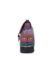 Geomat Digital Printed Canvas & Pu Sling Bag